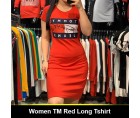 Women TM Red Long T-shirt